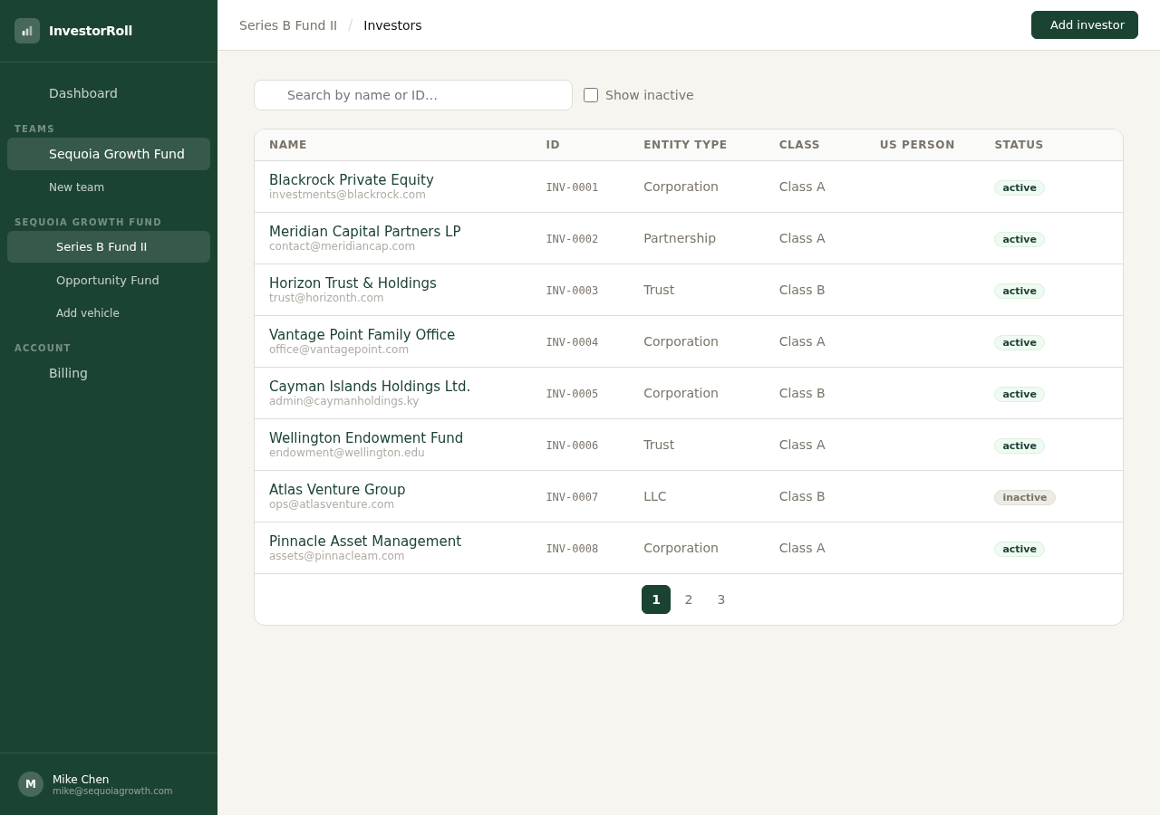 Investor Portal screenshot